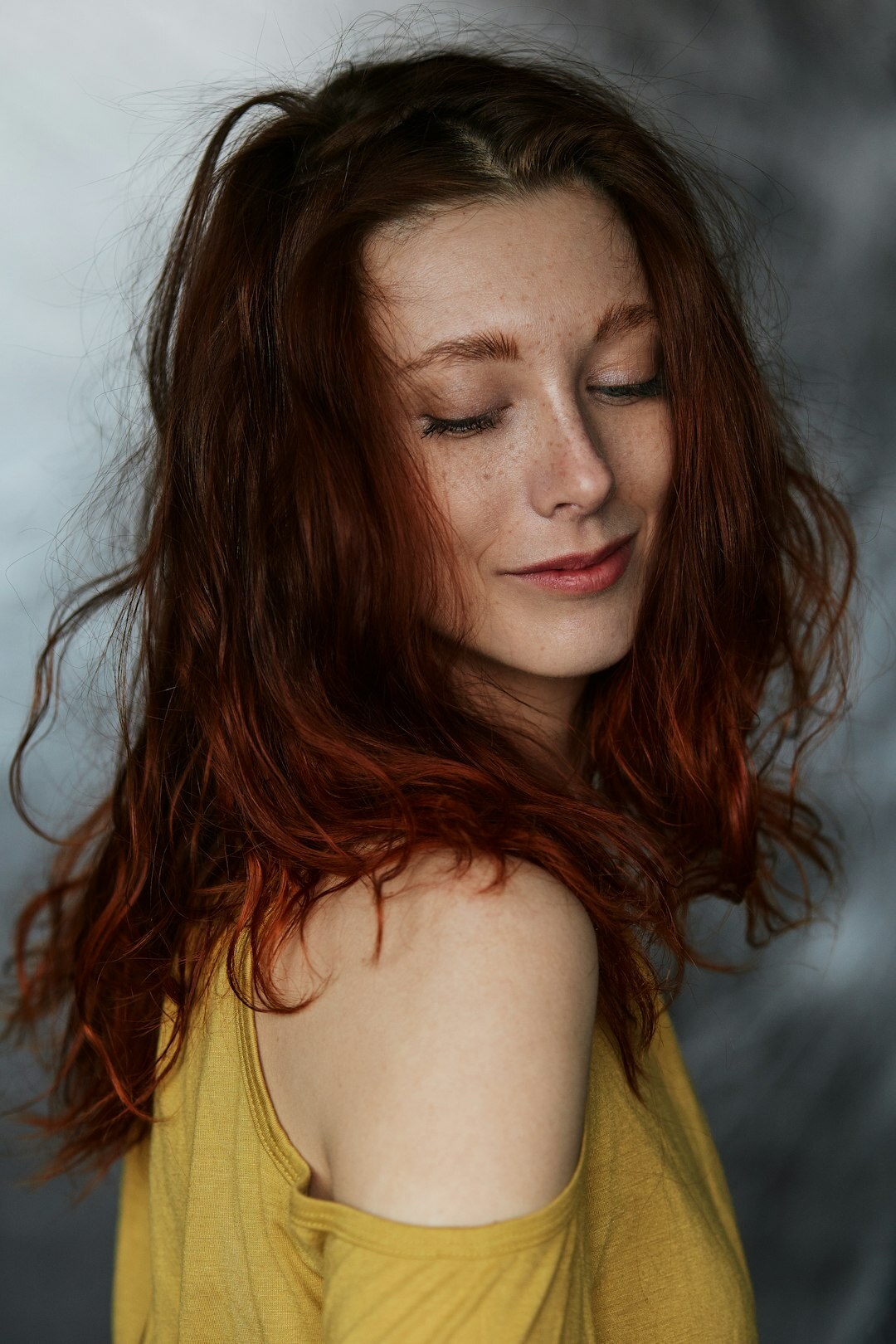 Studio portrait of a young Uruguayan female music and social media writer