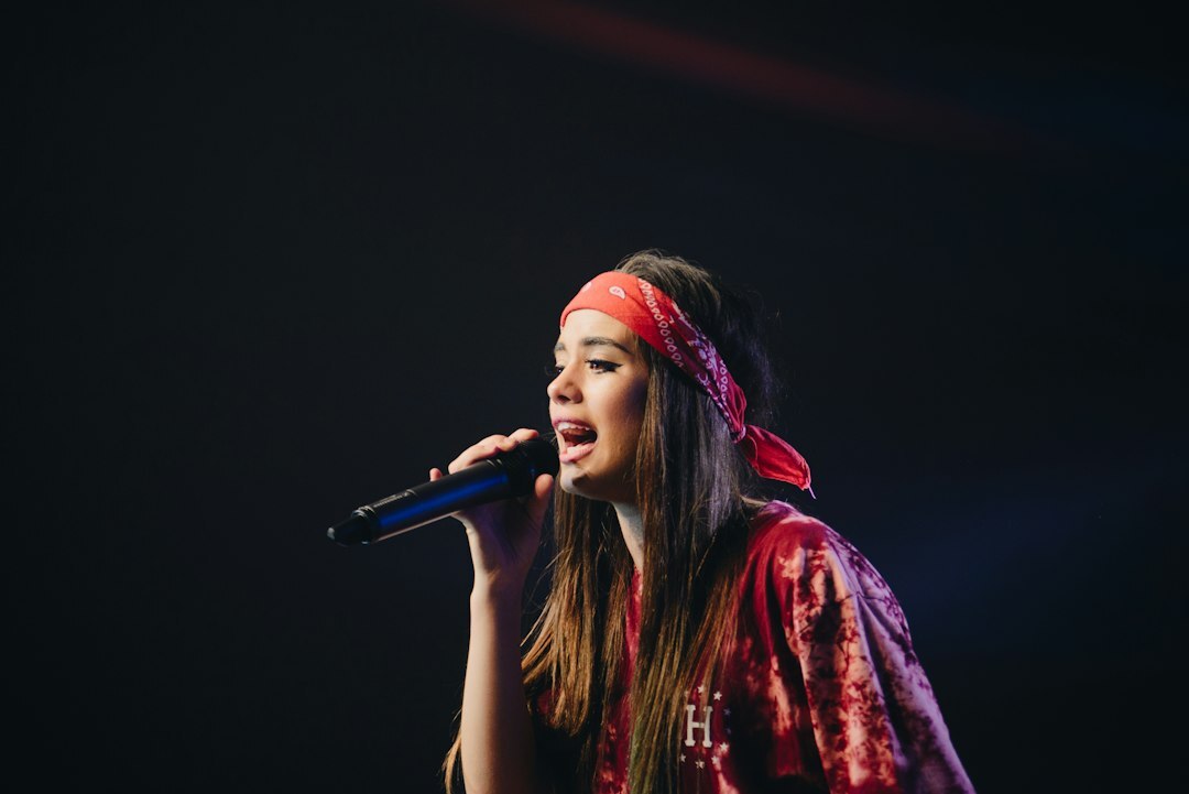 female singer performing on stage